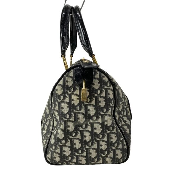 DIOR/ChristianDior Trotteur Black Cream PVC Patent Leather Handbag - Picture 14 of 15